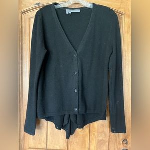 Black Cashmere Cardigan with design details size M